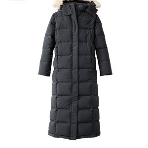 LL Bean Women’s Ultrawarm Down Coat Long Petite Large Black